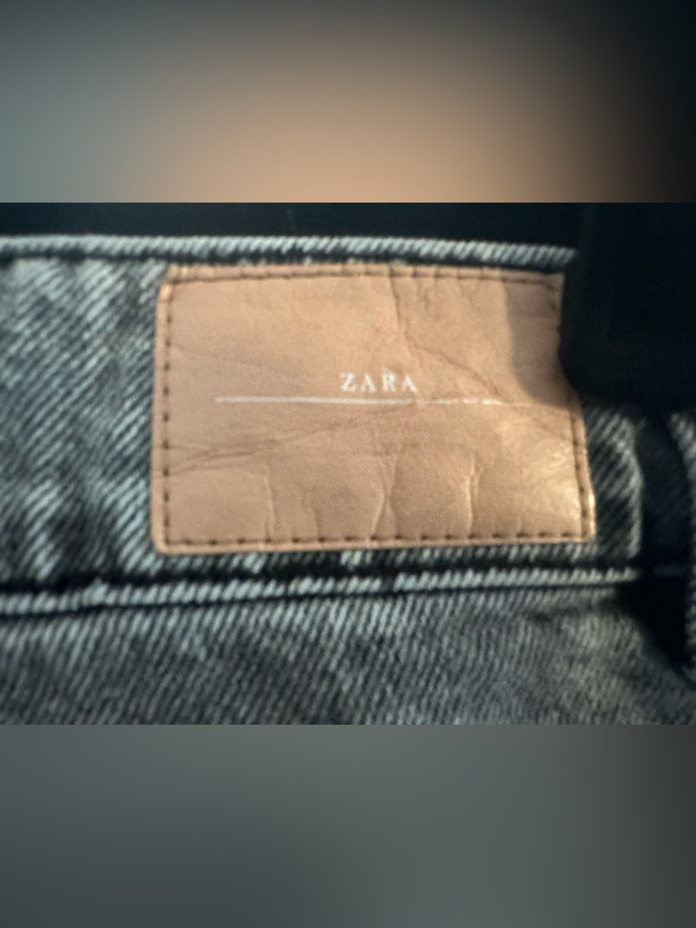 Zara Wide Leg High-Rise Gray Wash Jeans 100% Cotton Size 6 - Picture 5 of 10
